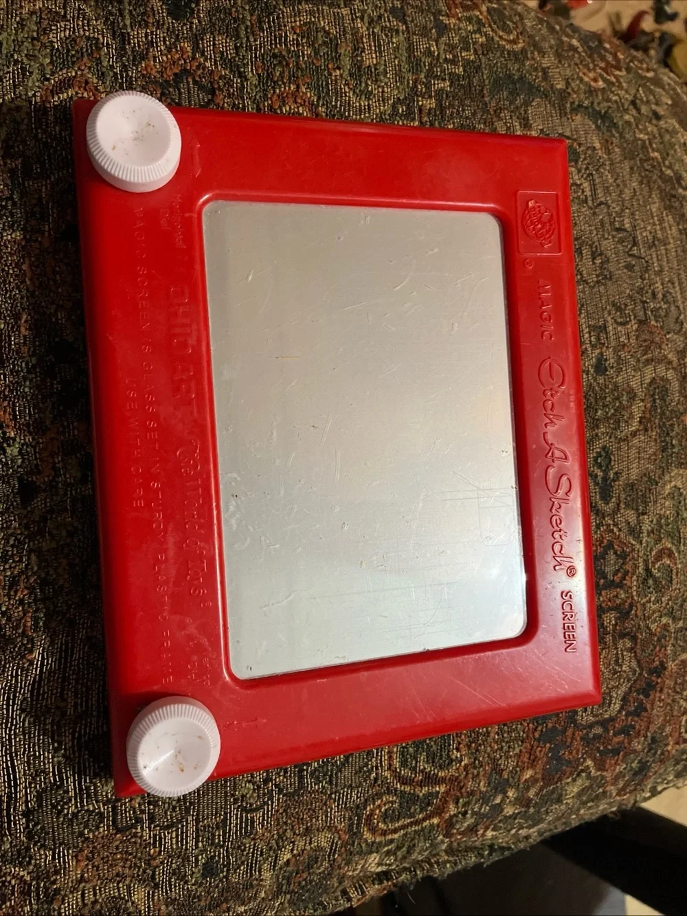 Vintage Red Etch A Sketch Style Drawing Toy